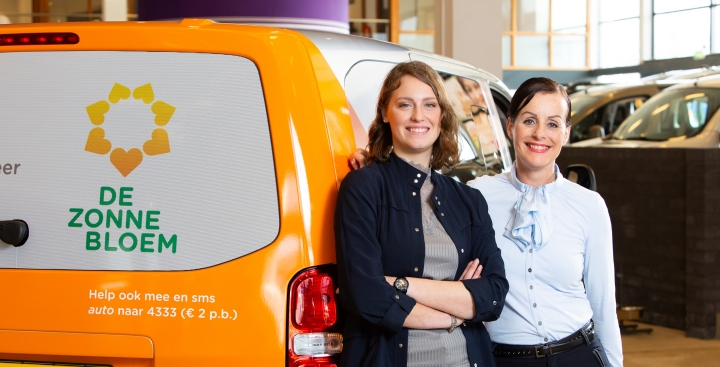 zonnebloemauto auto op maat