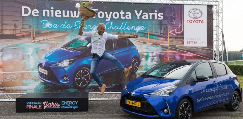 Winnaar Yaris Energy Challenge rijdt 66% volledig elektrisch