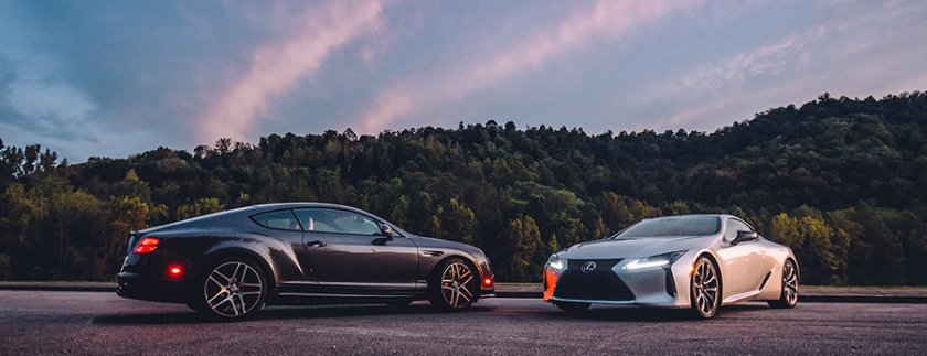 Lexus LC 500 wint van Bentley Continental Supersports